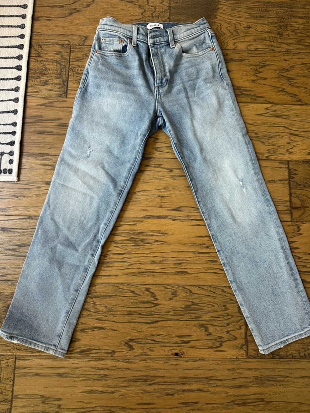 pistola Light Wash Straight-Leg Jeans